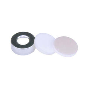 Lab <b>Vials</b> Crimp Top Cap 20mm Aluminum Metal Center Hole With PTFE Septa Lids Bottle Closures - Product Image 4
