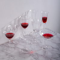 Élégant Verre à Vin de Luxe Soufflé Bouche à Long Pied pour Mariage en Cristal Pur