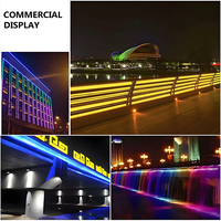 Bande LED COB adressable personnalisée pour l'intérieur de voiture, 720 LED, 12 V, 10 W, RGB, pour éclairage ambiant du tableau de bord et effets de couleur dynamiques pour l'espace des pieds