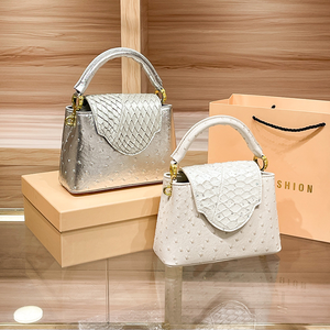 Bolso de hombro de alta gama para mujer, bandolera con solapa, de cuero genuino, bolso tote, bolso de lujo de diseñador, bolsos de mano para mujer - Product Image 1