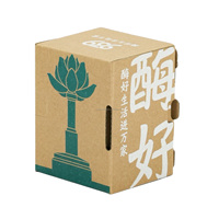 Boîte d'emballage pour plantes en carton ondulé écologique personnalisée, carton d'expédition brun pour plantes en pot et bouquets de fleurs