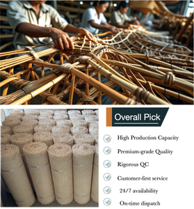 Bunnings, muebles al por mayor, silla de ratán de bambú Natural, respaldo de tela, Rouleau Radio Pajilla, agricultura de confianza - Product Image 5