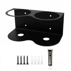Wall Mounted Metal Storage <b>Rack</b> Rectangle Heavy Duty 1 Layer <b>For</b> Tools And Paint Bottles <b>Garage</b> Work Area Organizer - Product Image 3