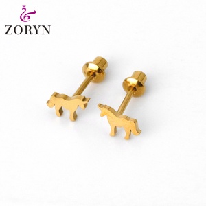 Pendientes de Acero Inoxidable 316L con Baño de Oro PVD de 18K, Cierre de Rosca, Diseño de Rayos de Sol, Hipoalergénicos, Brillo Duradero para Mujer - Product Image 5