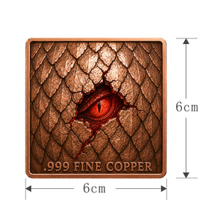 Lingotto di Rame Puro .999 da 5 Once, Lingotto da 10 Once con <span class=keywords><strong>Creature</strong></span> Mitologiche Flameanti, Lingotto di Rame da Collezione per Regalo - Product Image 6