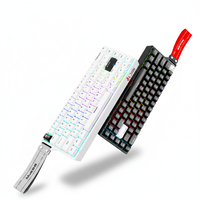 Nouveau clavier mécanique laser compact Mide68 à 68 touches, USB Type-C, rétroéclairage RGB, fréquence de polling 8000 Hz, réglable, Hot-Swap, positionnement métallique