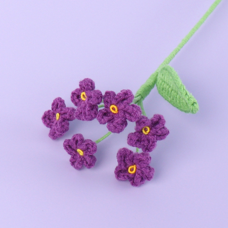 Finished 6 forget-me-not bouquet-dark purple