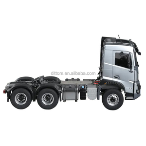 DoubleE 2017 Wolwo con licencia 1/14 FMX 6X6 Tractor modelo de simulación 2,4G RC modelo de camión de transporte con luces y sonidos - Product Image 5