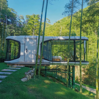 Maison capsule de type Apple de haute qualité, préfabriquée, modulaire, écologique, extérieure, 2 chambres, avec cuisine
