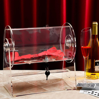 Boîte à billets de tombola en acrylique transparent, tambour de tombola en acrylique transparent pour les jeux de loterie, le bingo