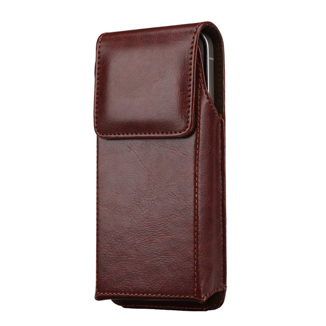 Universal Leather Vertical Horizontal Belt Clip Holster Waist Bag Pouch Cover Belt Clip Mobile Phone Case Pouch Bag for iphone
