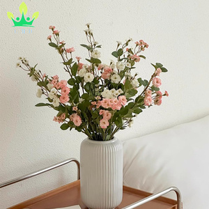 Rosa camelia artificiale per vaso steli lunghi rosa finto fiori per negozio giardino tavolo da ufficio decorazione di nozze - Product Image 4