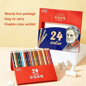 Set di 24 <span class=keywords><strong>Matite</strong></span> <span class=keywords><strong>Colorate</strong></span> ad Acquarello e <span class=keywords><strong>Carboncino</strong></span> per Schizzi, per Studenti d'Arte, Bambini e Artisti, Set di <span class=keywords><strong>Matite</strong></span> da Disegno e Colorazione - Product Image 3