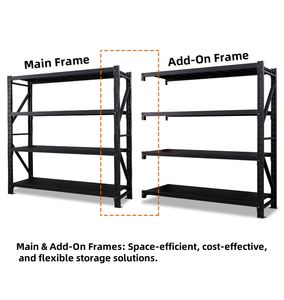 Estanterías metálicas de acero industrial personalizables, estanterías con pernos ajustables para garaje, estanterías para apilamiento de palets - Product Image 4
