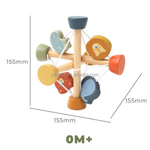 Phoohi, jouet éducatif pour enfants de plus de <span class=keywords><strong>10</strong></span> <span class=keywords><strong>mois</strong></span>, balle d'activité pour bébé en bois, animal, à saisir à la main, vente chaude - Product Image 3