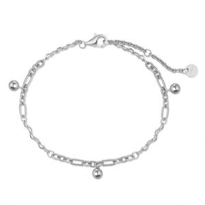 Dylam Simplicity Design Fine Jewelry Rhodium 18K Gold E-coating Plated 925 <b>Silver</b> Bead Pendant <b>Bracelets</b> & <b>Bangles</b> Jewelry Women - Product Image 1