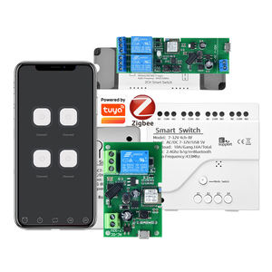 Module de relais de commutation Tuya Zigbee ZB-TDQ, 4 canaux, contact sec, 12V/24V/110V/220V/230V CC, contrôleur sur rail DIN, passerelle Alexa requise - Product Image 1