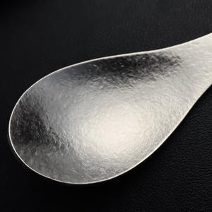 Cuillère en titane pur, design fleur de glace cristallisée, légère, portable, cuillère de voyage, couleur unie, pour adultes - Product Image 5