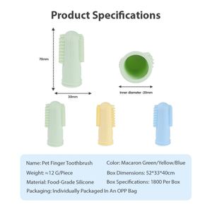 Brosse à dents pour animaux de compagnie en silicone de qualité alimentaire, luxueuse et mignonne, à poils doux pour le nettoyage des dents des chiens, élimination de la plaque dentaire, soins bucco-dentaires - Product Image 4