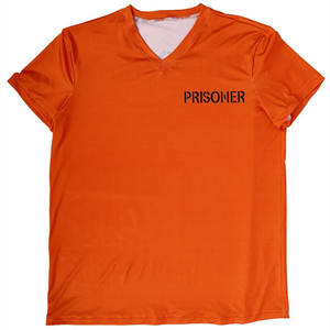 ชุดคอสเพลย์นักโทษฮาโลวีนชุดเครื่องแบบนักโทษผู้ใหญ่สีส้มสำหรับการแสดงในงานปาร์ตี้ - Product Image 4