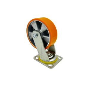 Großhandel Heavy Duty <span class=keywords><strong>4</strong></span> <span class=keywords><strong>5</strong></span> <span class=keywords><strong>6</strong></span> <span class=keywords><strong>8</strong></span> Zoll PU-Lenk rolle in Orange mit Silent Plate OEM unterstützt - Product Image 4