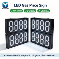 Letrero LED para Precio de Gasolina IP65 de 12 Pulgadas y 88.88 Dígitos, Letrero LED de 4 Dígitos para Gasolinera, Fábrica OEM ODM