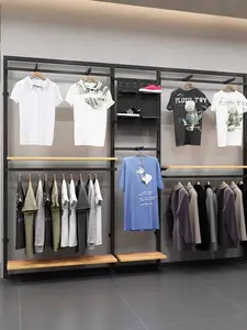 Business Men's And Women's Clothing Store Clothes Racks Display Racks Display Racks Floating Shelf With Drawer