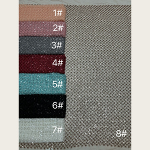 Tissu en <span class=keywords><strong>tulle</strong></span> perlé à grille de diamants et perles, 8 couleurs, avec sequins, pour robe de mariée et de demoiselle d'honneur G4124 - Product Image 6