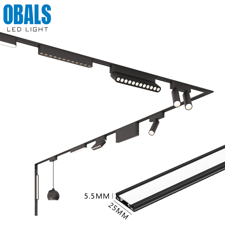 Заводская Прямая Продажа Smart 48 в 24 в Регулируемый масштабируемый Cob рельсовый светильник, потолочный светодиодный ультратонкий Магнитный Трековый светильник