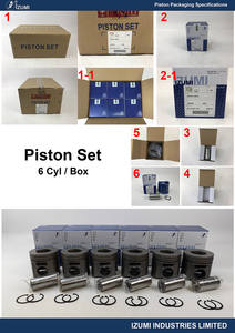 Piston de moteur Diesel IZUMI S6D125 6152-32-2510 6152322510 pour chargeuse sur pneus PC400 PW400MH WA450 WA470 WA480 - Product Image 6
