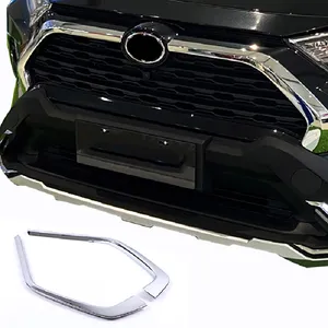АБС-пластик для Toyota RAV4 RAV 4 2019 2020 аксессуары для переднего бампера декоративная крышка Стайлинг решетка отделка полоски Защита Крышки гриля