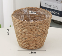 Panier à fleurs en rotin respirant pour plantes en pot, style nordique simple, ensemble de pots tissés, style Ins, pour l'exportation