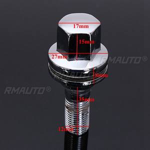 4 tuercas de rueda M12x1.25 de 17 mm, tornillos de aleación con asiento plano para PEUGEOT 206 207 307 308 406 407 607 - Product Image 2