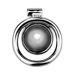 Jaula de Castidad Masculina FRRK de Acero Inoxidable con Anillo Desmontable y Campana, Juguetes Sexuales para Hombres, Cinturón de Castidad, Anillos para Pene - Product Image 4
