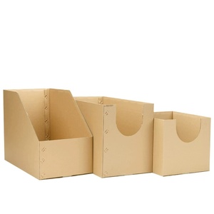 Custom Small Batch <b>Storage</b> Boxes with Slanted <b>Opening</b> Hard Kraft Paper for Shelf Organization - Product Image 1