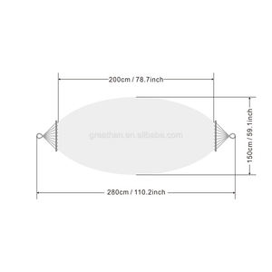 Grand <span class=keywords><strong>hamac</strong></span> double blanc confortable de 9x5ft 280x150cm <span class=keywords><strong>avec</strong></span> <span class=keywords><strong>barre</strong></span> d'écartement - Product Image 2