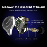 Linsoul KZ ZS10 Pro, 4BA+1DD 5 Driver In-Ear Monitor, Écouteurs HiFi, Écouteurs de Gaming, Écouteurs Hybrides IEM