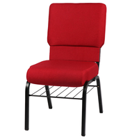 Chaises d'événement empilables durables et économiques en tissu rembourré pour conférences, auditoriums et églises – Vente en gros