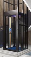 Ascenseur panoramique moderne en verre et acier inoxydable pour 4 personnes, 400 kg, silencieux, à courant alternatif, pour usage résidentiel