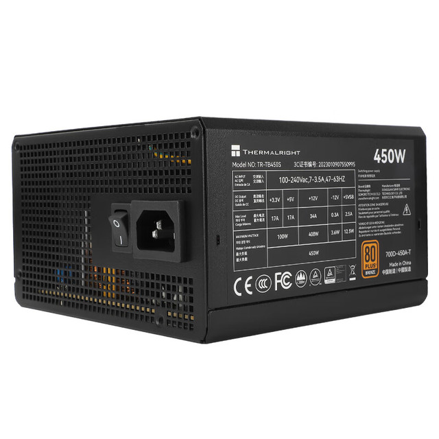 Thermalright TB450S 450W ATX 3.0 Rated Pc Power Supply High End Pc Psu 80 Plus BRONZE OEM/ODM  100-240V Power Supply