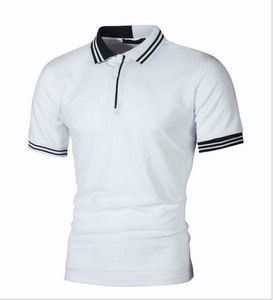 Camiseta de Golf para Hombre con Logotipo Personalizado Bordado, Transpirable, de Algodón Comprimido y Fibra de Bambú, Informal, de Manga Corta, Talla Grande - Product Image 3