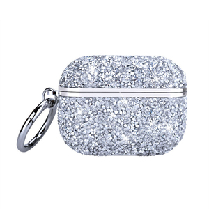 Estuche de Lujo para <span class=keywords><strong>AirPods</strong></span> Pro 2 3 4, Funda de PC con Diamantes de Imitación Brillantes para Mujer, Venta al por Mayor, Entrega a Tiempo del 99.5% de Fábrica - Product Image 1