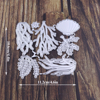 Vendita calda di erba marina taglio di metallo muore per Scrapbooking Album da te goffratura educativo biglietto di auguri piante Marine fustelle