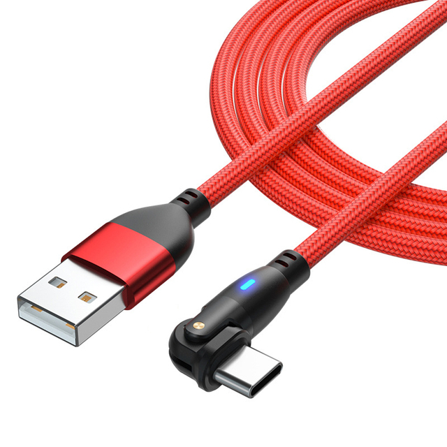 USB to Type C Charging Cable 3A 180 Degree Rotating USB C Cable Type C Charging Cords Phone Fast Charging Cable