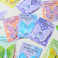 Blocs-notes adhésifs papillons colorés, papillons volants mignons, blocs-notes autocollants décoratifs, papier pour notes, fournitures artistiques DIY