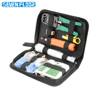 Kit de réparation réseau Handskit RJ45 RJ11 RJ12 avec pince à sertir, dénudeur de fils, connecteurs, testeur de câbles et pince à ressort