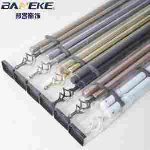 <span class=keywords><strong>Tringle</strong></span> à <span class=keywords><strong>rideau</strong></span> réglable <span class=keywords><strong>Tringle</strong></span> télescopique élégante de 3 à 4 mètres largement utilisée pour les rideaux de maison Deux poteaux en métal et quatre fils en PVC - Product Image 2