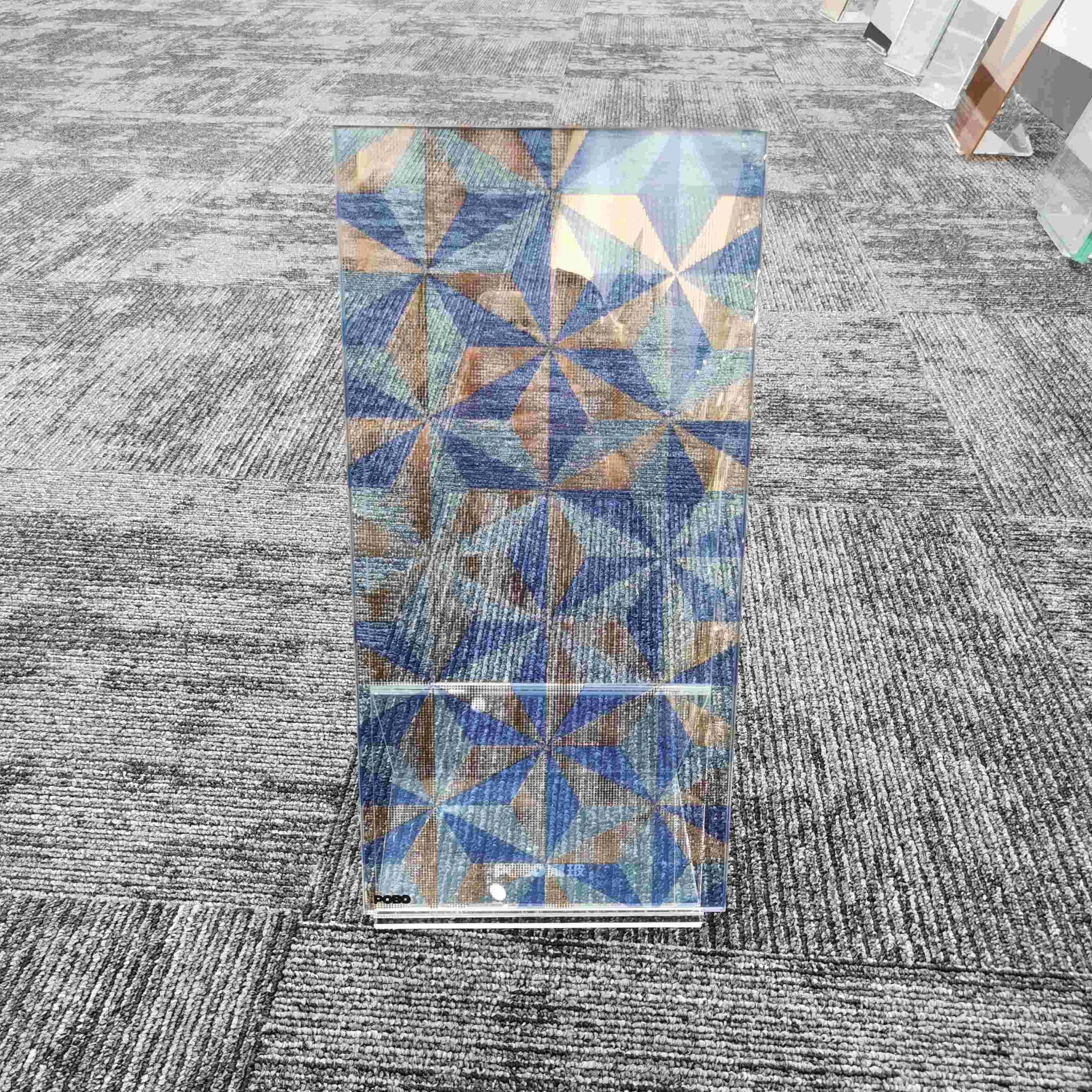 China factory hot selling high quality silk screen printing ceramic frit colored painted fully tempered toughened glass price m2