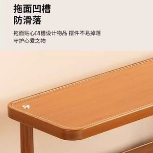 Tabletop cup holder, water cup holder, tea cup and tea set holder, bamboo and wood storage rack, coffee cup holder, dining - Product Image 2