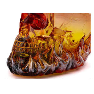 <span class=keywords><strong>Resina</strong></span> <span class=keywords><strong>Epoxi</strong></span> Cristal Transparente para Escultura Gótica de Calavera con Llamas, Estilo Arte Folclórico para Decoraciones de Halloween - Product Image 2